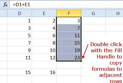 shortcut key for fill down series in excel mac